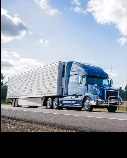 Burnsed refrigerated tractor-trailer photographed for the current company website